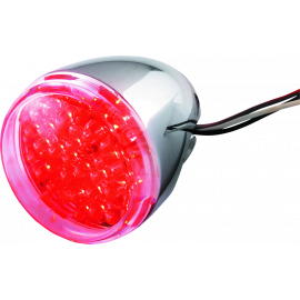 Bikers Choice Chrome LED Rear Billet Turn Signal Red Dual Circuit Clear Lens Universal Custom buy in USA