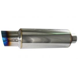 Injen 2 3/8 Universal Muffler w/Titanium burnt rolled Tip and stainless steel resonated inner wall buy in USA