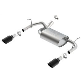 Borla 12-14 Jeep Wrangler JK 2/4Dr Rr Section ATAK Single Square Rlld Angle-Cut Black Chrome Exhaust buy in USA