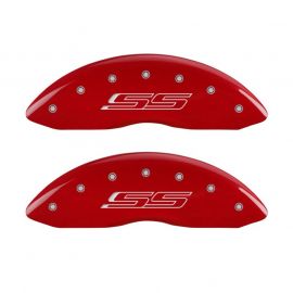 MGP 4 Caliper Covers Engraved Front & Rear Gen 5/SS Red finish silver ch buy in USA