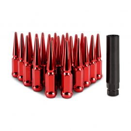 Mishimoto Mishimoto Steel Spiked Lug Nuts M14 x 1.5 24pc Set Red buy in USA