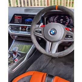 ✯✯✯✯✯ 'GTS' & 'CS' style Alcantara Custom Steering Wheel Cover for BMW M3 G80 M4 G82 F90 M5 F95 X5M F96 X6M buy in USA