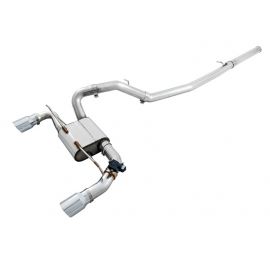 AWE Tuning Ford Focus RS SwitchPath Cat-back Exhaust - Chrome Silver Tips buy in USA