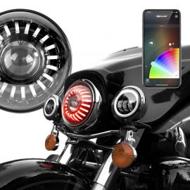 XK Glow 7In RGB LED Harley Headlight XKchrome Bluetooth App Controlled Kit buy in USA