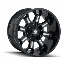 Mayhem 8105 Combat 20x10 / 5x127 BP / -19mm Offset / 87mm Hub Black w/ Milled Spokes Wheel buy in USA