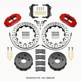 Wilwood Narrow Superlite 4R Rear Kit 12.88in Drilled Red 2007-up Jeep JK w/Lines buy in USA