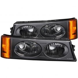 ANZO 2003-2006 Chevrolet Silverado 1500 Euro Parking Lights Black buy in USA