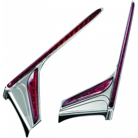 Kuryakyn L.E.D. Vertical Rear Light Strips 12-17 GL1800 Chrome Red Lens buy in USA