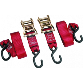 BikeMaster 2x84in Ratchet Tiedown Pair - Red buy in USA