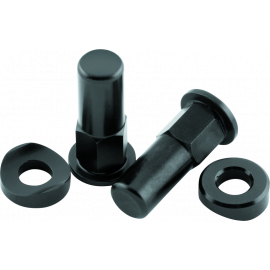 BikeMaster Rim Lock Nuts (Pair) T6 Aluminum/Black buy in USA