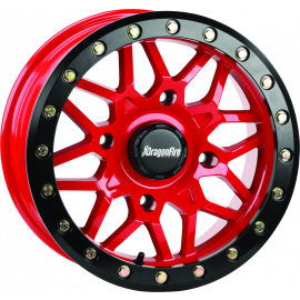 DragonFire Racing Typhon Wheel 15X7 4/156 5+2 +10 Machined Red buy in USA