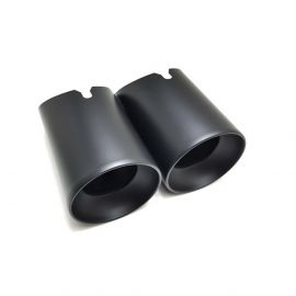 ✯✯✯✯✯ Design 3.75' (98mm) Straight Cut Slip On Exhaust Tips High-Temp Coated Matte Black for BMW M3 F80 M4 F82 M2 Competition F87 S55 buy in USA