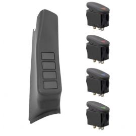 Rugged Ridge A-Pillar 4 Switch Pod Black RHD 11-18 Jeep Wrangler JK buy in USA