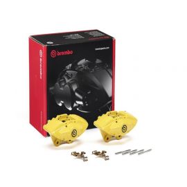 Brembo OE BMW 16-21 M2/17-18 M3/17-20 M4 Hydraulic Rear X-Style Brake Calipers - Yellow buy in USA