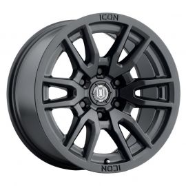 ICON Vector 6 17x8.5 6x5.5 25mm Offset 5.75in BS 95.1mm Bore Satin Black Wheel buy in USA