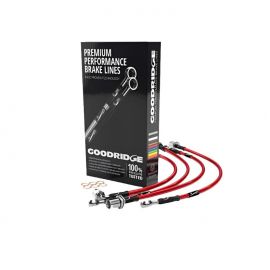 Goodridge 12-18 Audi A6 Stainless Steel Brake Lines - Red buy in USA