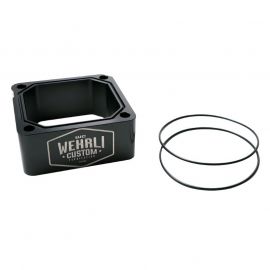 Wehrli 98.5-07 Dodge 5.9L Cummins Billet Intake Spacer Kit - Black Anodized & Engraved Finish buy in USA