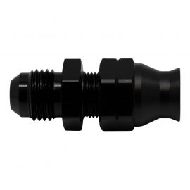 DeatschWerks 6AN Male Flare to 5/16in Hardline Compression Adapter - Anodized Matte Black buy in USA