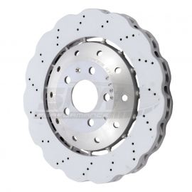 SHW 14-20 Audi R8 5.2L (Excl Ceramic Brake) Front Drilled-Dimpled LW Wavy Brake Rotor (4S0615301B) buy in USA