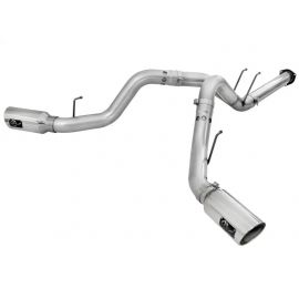 aFe Atlas Exhaust 4in DPF-Back Exhaust Aluminized Steel Polished Tip 11-14 ford Diesel Truck V8-6.7L buy in USA