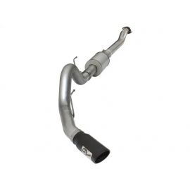 aFe Atlas Exhausts 4in Cat-Back Aluminized Steel Exhaust Sys 2015 Ford F-150 V6 3.5L (tt) Black Tip buy in USA