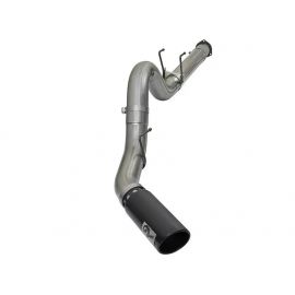 aFe Large Bore-HD 5in DPF Back 409 SS Exhaust System w/Black Tip 2017 Ford Diesel Trucks V8 6.7L(td) buy in USA