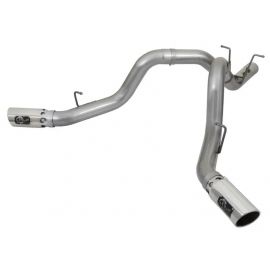 aFe Large Bore-HD 4in 409-SS DPF-Back Exhaust w/Dual Polished Tips 2017 GM Duramax V8-6.6L (td) L5P buy in USA