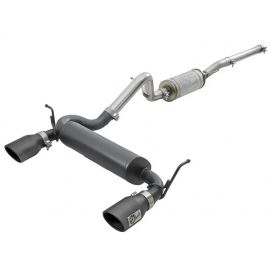 aFe Rebel Series 2.5in 409 SS Cat-Back Exhaust w/ Black Tips 2007+ Jeep Wrangler (JK) V6 3.6L/3.8L buy in USA