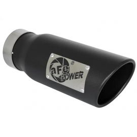 aFe MACH Force-Xp 409 Stainless Steel Exhaust Tip 3.5 In x 4.5in Out x 12in L Clamp-On buy in USA