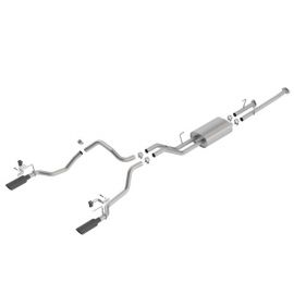 Borla 14-18 Toyota Tundra 4.6L/5.7L V8 AT 2&4WD Crew Max Cat-Back Touring Exhaust - Black Chrome Tip buy in USA