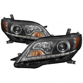 Spyder Toyota Sienna 2011-2014 Projector Headlights - DRL LED - Black PRO-YD-TSEN11-DRL-BK buy in USA