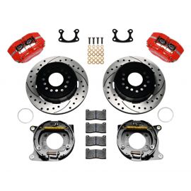 Wilwood Dynapro Dust-Boot P/S Park Brake Kit Drilled Red Small Ford 2.50in Offset buy in USA