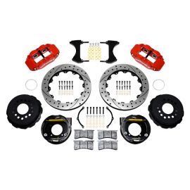 Wilwood Narrow Superlite 4R Rear P-Brk Kit 12.88in Drilled Red Chevy 12 Bolt w/ C-Clips buy in USA