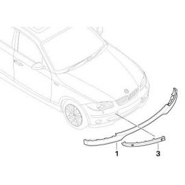 Genuine Front Right Bumper Panel Protector Trim 51 11 7 136 636 buy in USA