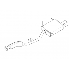 Genuine Rear Exhaust Silencer/Muffler 18 10 1 436 554 buy in USA