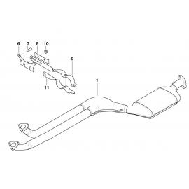 Genuine Exhaust System Reinforcement Plate 18 30 1 435 006 buy in USA