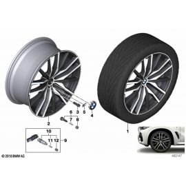 Genuine 21 Wheel Rim Disc Alloy Jet Black Sol Paint 10.5J ET:43 36 11 8 090 014 buy in USA