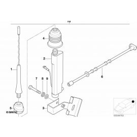 Genuine Interior Short Rod Antenna Aerial Mast Grommet 65 21 8 389 555 buy in USA