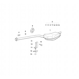 Genuine Exhaust Silencer/Muffler Mounting Parts Set 18 21 0 145 878 buy in USA