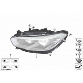 Genuine Right Driver Side OS Headlight Headlamp Halogen 63 11 7 358 394 buy in USA