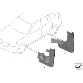 Genuine Front Right Left Mud Flaps Set 2 Pieces Black 82 16 2 410 525 buy in USA