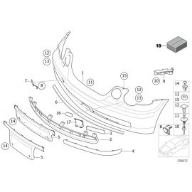 Genuine Front Bumper Cover Tow Eye Flap Primed 51 11 7 030 892 buy in USA