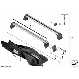 Genuine Roof Rack Cover Protective Strip 2 Pieces Replacement 82 79 2 458 590 buy in USA