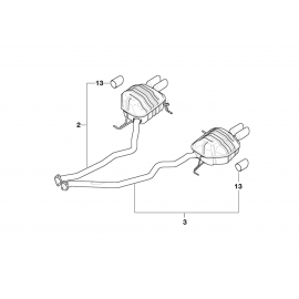 Genuine Rear Exhaust Silencer/Muffler Right 18 10 7 529 454 buy in USA