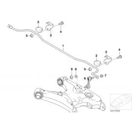 Genuine Rear Anti Roll Bar Stabilizer Bushing Support Bracket 33 55 2 283 159 buy in USA