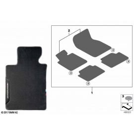 Genuine Front Rear Floor Mats Set 4 Pieces RHD M Performance 51 47 2 465 745 buy in USA