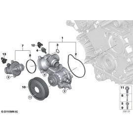 Genuine Mechanical Coolant Water Pump Thermostat Replacement 11 51 7 524 551 buy in USA