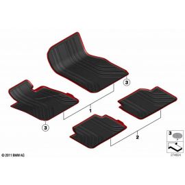 Genuine Rear All Weather Rubber Floor Mats Anthracite Basic Line 51 47 2 219 802 buy in USA