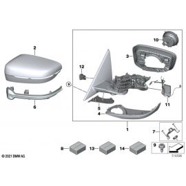 Genuine Left NS Lower Wing Mirror Housing Section Shadow Line 51 16 7 498 205 buy in USA