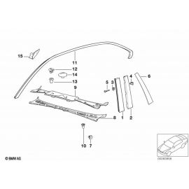 Genuine Exterior Trim Grille Right Driver Side Corner Moulding 51 71 8 153 752 buy in USA